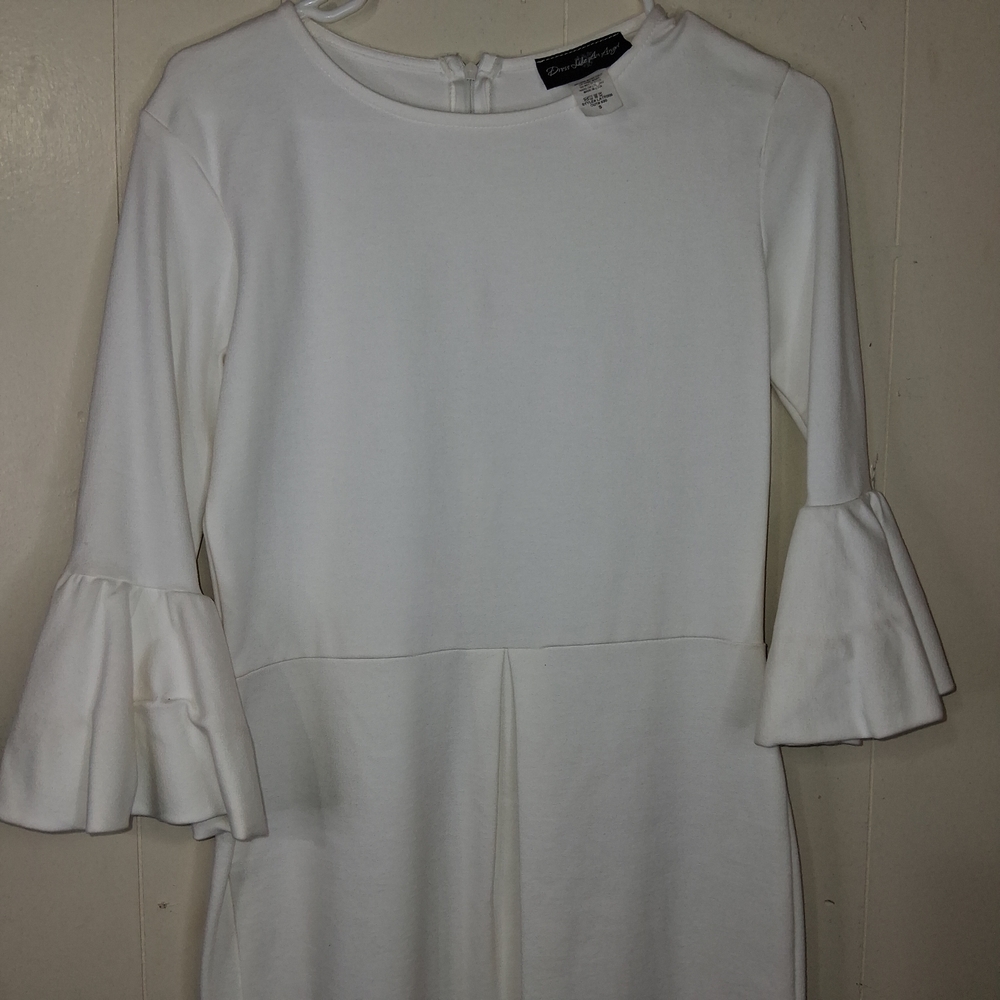 like an angel Cream Midi Dress with Ruffle Bell Sleeves - Picture 4 of 5